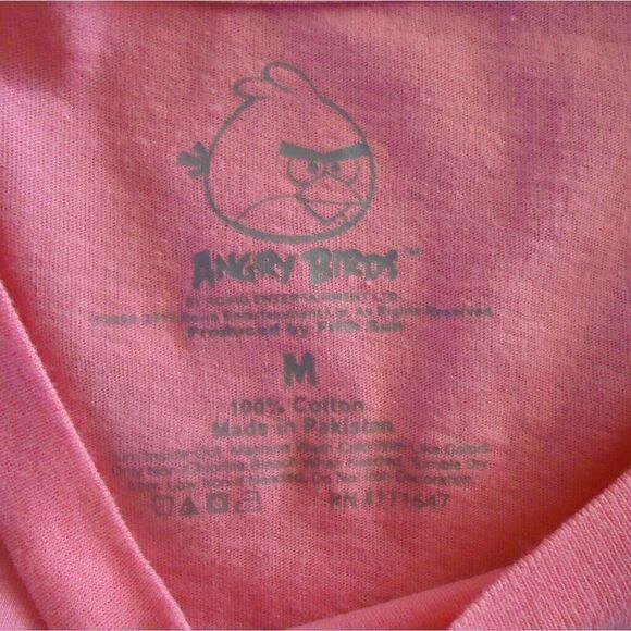 Angry Birds Love At First Flight Pink Tee Shirt Cotton Youth Size Medium - Picture 4 of 5